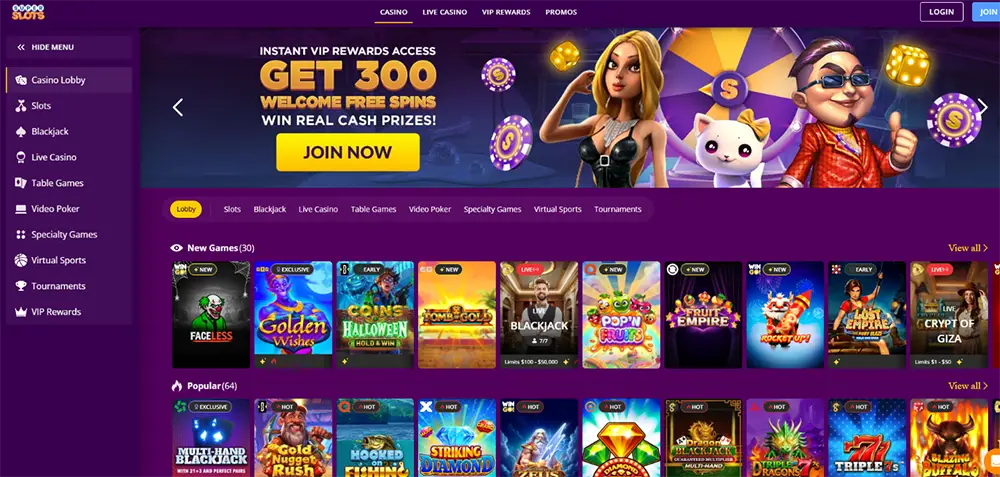 SuperSlots Casino website